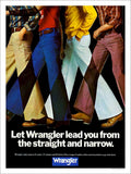 Wrangler Flares Menswear Vintage Retro Advert Poster A4 Photo Print