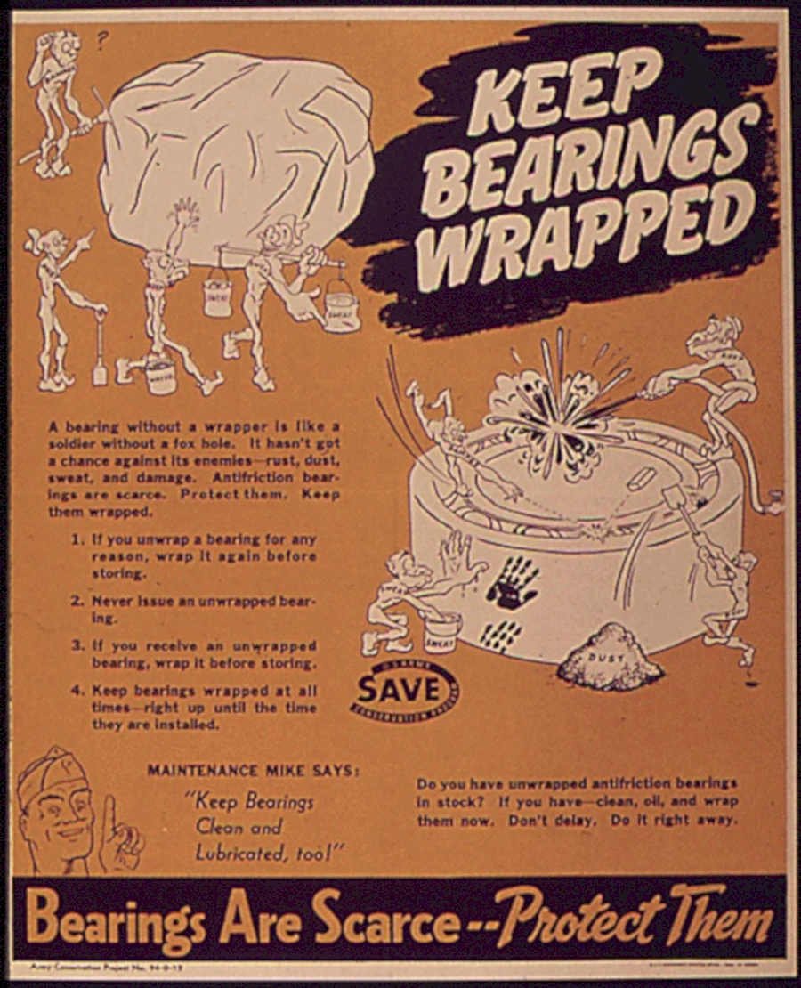 Wrapped Bearings Foxhole Vintage Retro Advert Poster A4 Photo Print