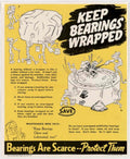 Wrapped Bearings Protection American World War II Advert Poster