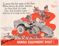Wrecked Jeep Handle American World War II Advert Poster
