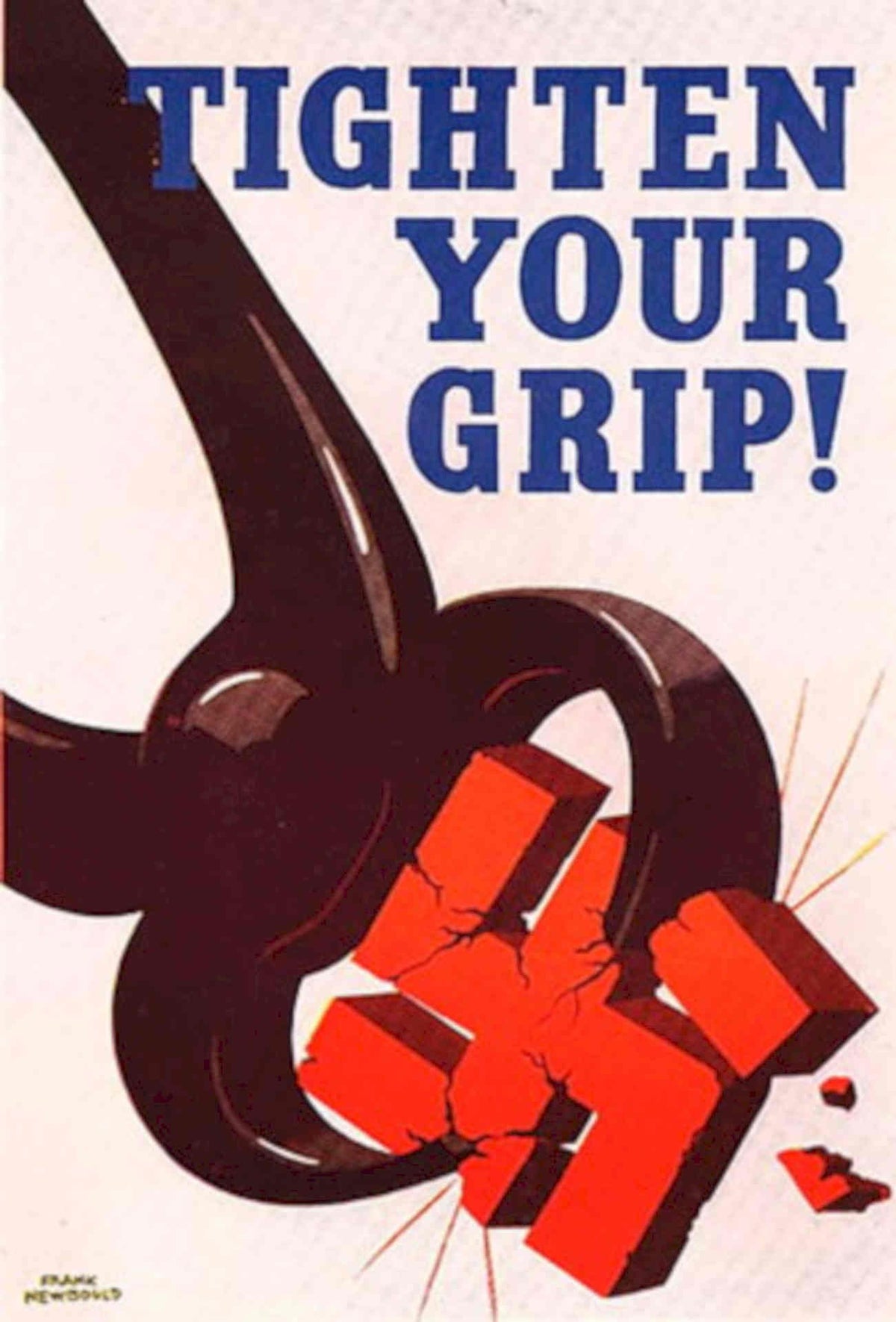 Wrench Bricks Grip 1940s Vintage Retro Advert Poster