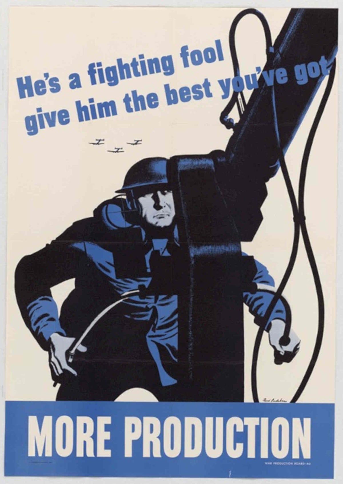 Wrench Production Fool American World War II Advert Poster