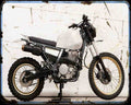 Wrenchmokees Honda Dominator Motorbike Vintage Aged A4 Photo Print
