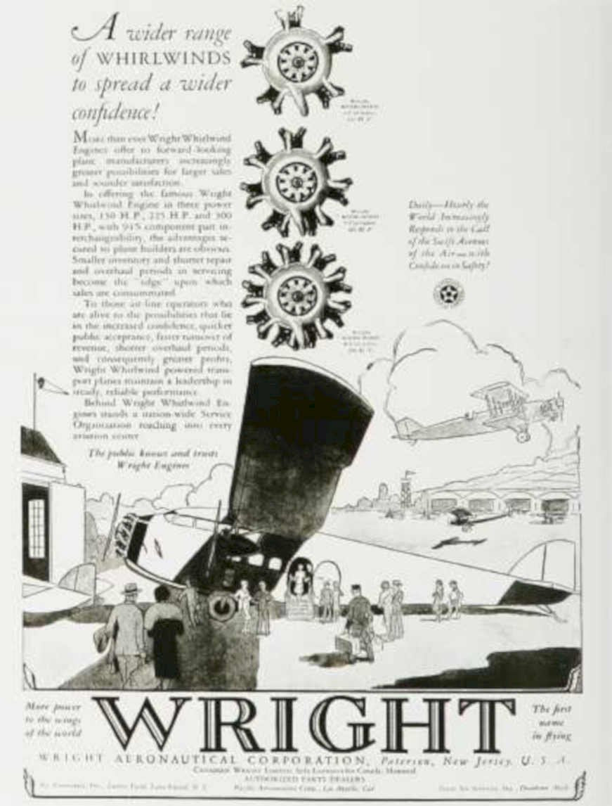 Wright Flyer Whirlwind Vintage Retro Advert Ads A4 Photo Print