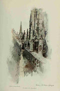 Wright George 1860 1942 Scribners Magazine 45 1909 The Gallery of St Ouen Rouen A4 Photo Print