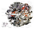 Wright R 3350 Turbo Compound cutaway A4 Photo Print