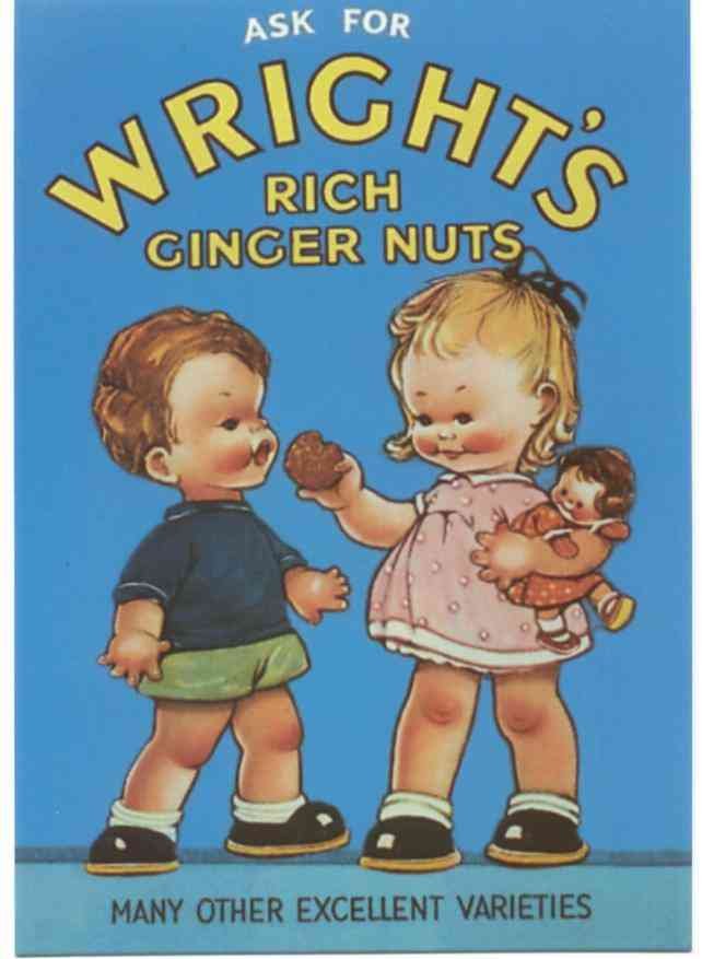 Wrights Ginger Nuts 404 Vintage Advert A4 Photo Print