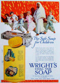 Wrights Soap Family 1930s Vintage Retro Advert Poster