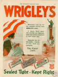 Wrigleys Beach Gum Vintage Retro Advert Ads A4 Photo Print