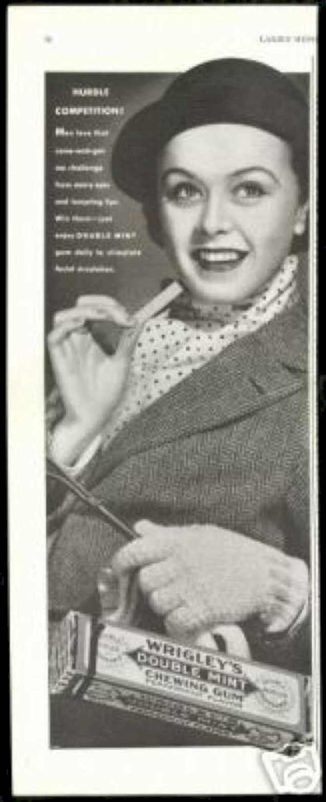 Wrigleys Double Mint 3 Vintage Retro Advert Ads A4 Photo Print