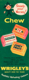 Wrigleys Gum Vintage 1950s Vintage Retro Advert Poster