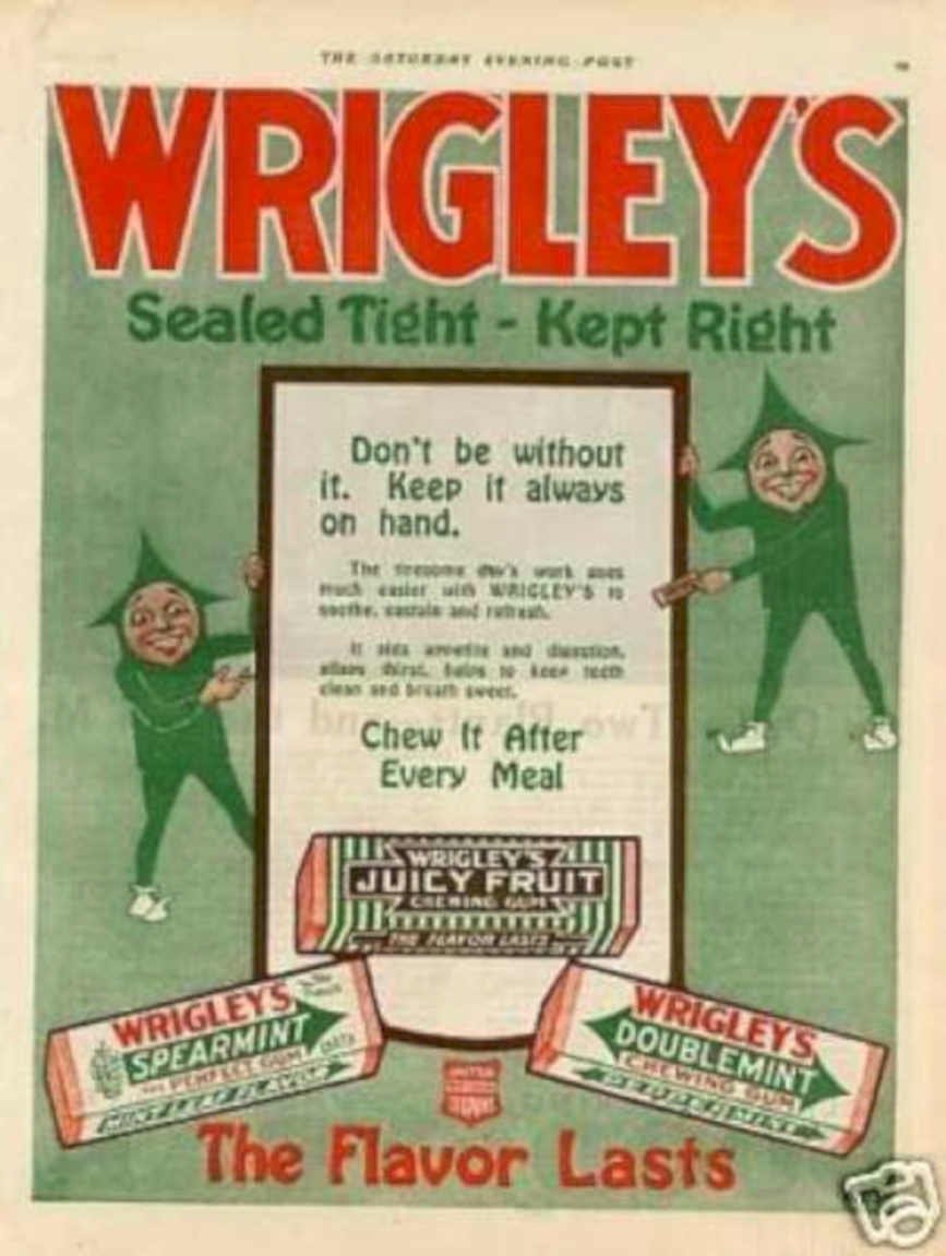 Wrigleys Jester Gum Vintage Retro Advert Ads A4 Photo Print