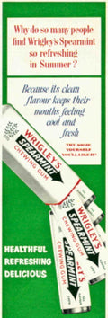 Wrigleys Spearmint Gum Vintage Retro Advert Poster A4 Photo Print