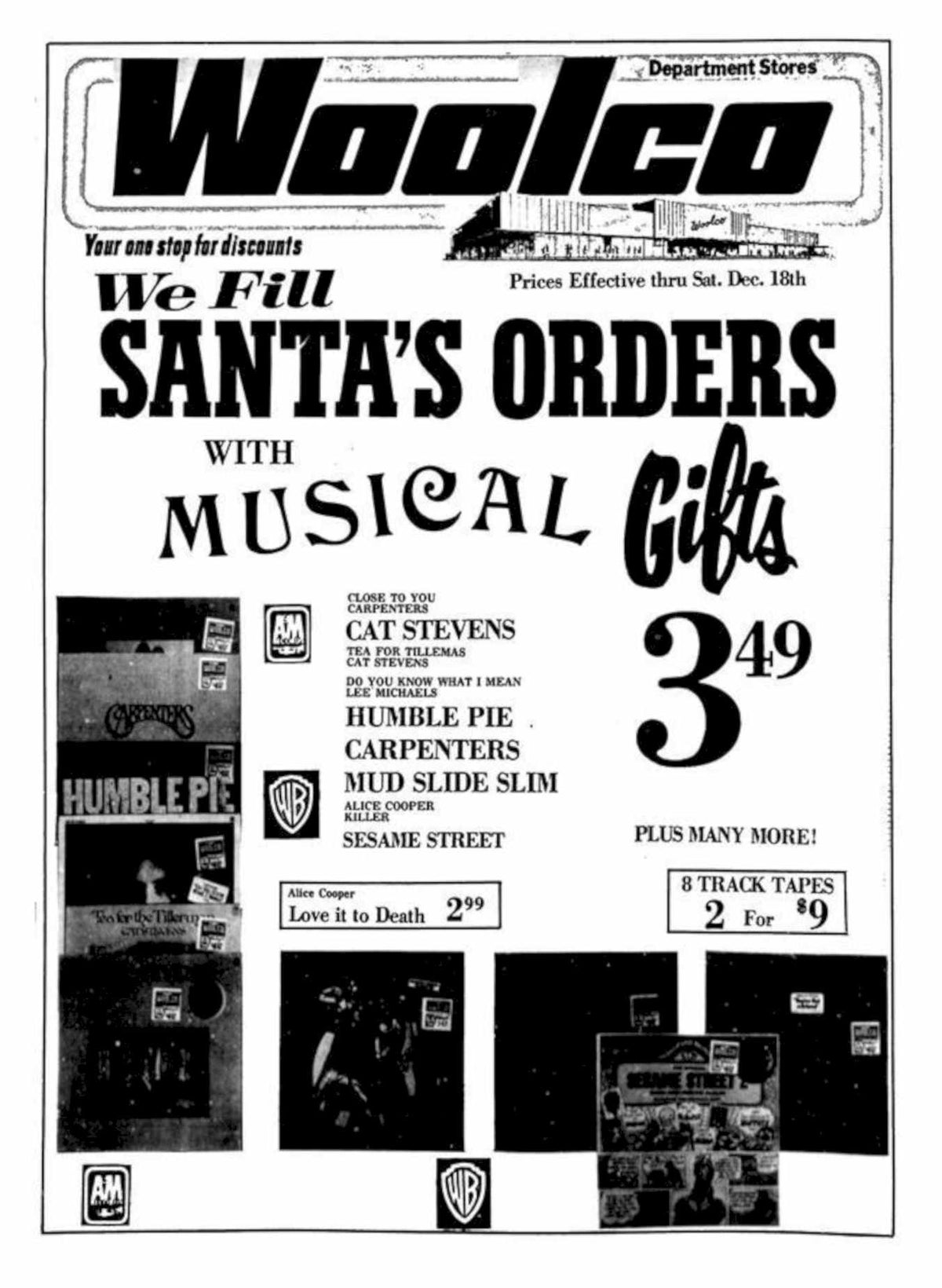 Wurlitzer Christmas Gifts Newspaper Vintage Retro Advert Poster