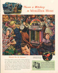Wurlitzer Halloween Jukebox 1940s Vintage Retro Advert Poster