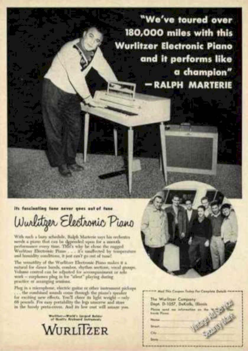 Wurlitzer Piano Ralph Vintage Retro Advert Ads A4 Photo Print