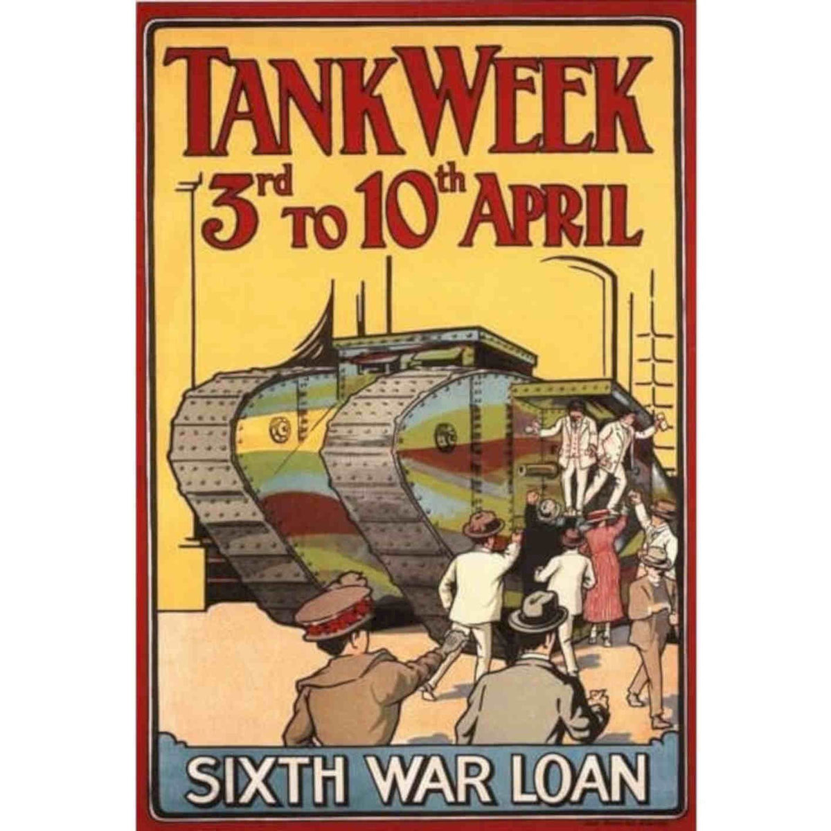 Ww1 British Tank Week R Vintage Retro Advert Poster A4 Photo Print