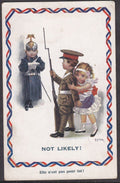 Ww1 Patriotic Comic Children Not Likely Vintage A4 Photo Print