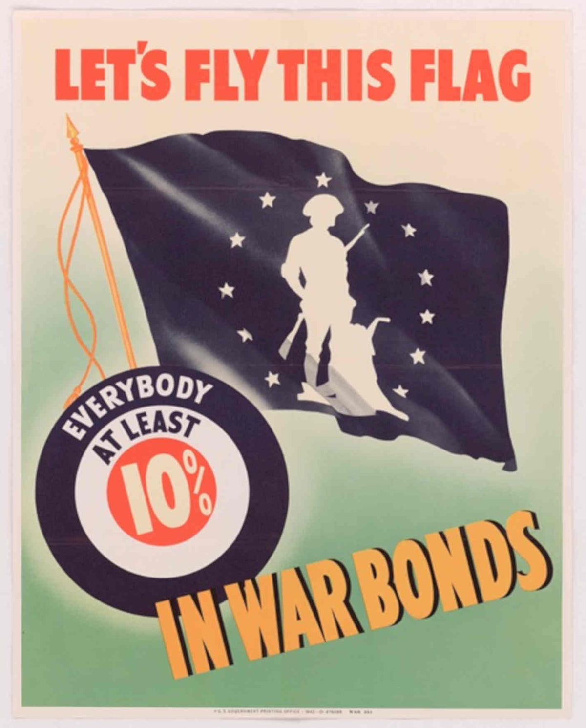Ww2 Flag 1942 American World War II Advert Poster