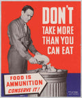 Ww2 Food Ammunition American World War II Advert Poster