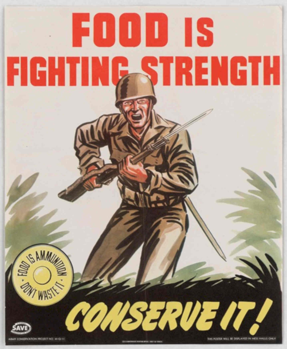 Ww2 Food Strength American World War II Advert Poster