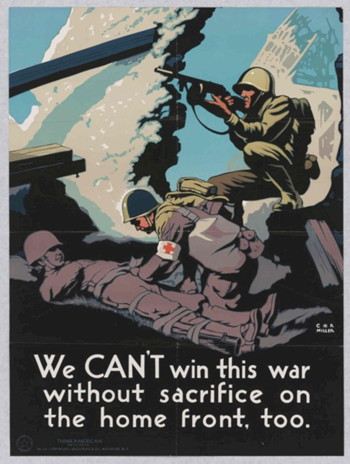 Ww2 Sacrifice Poster American World War II Advert Poster