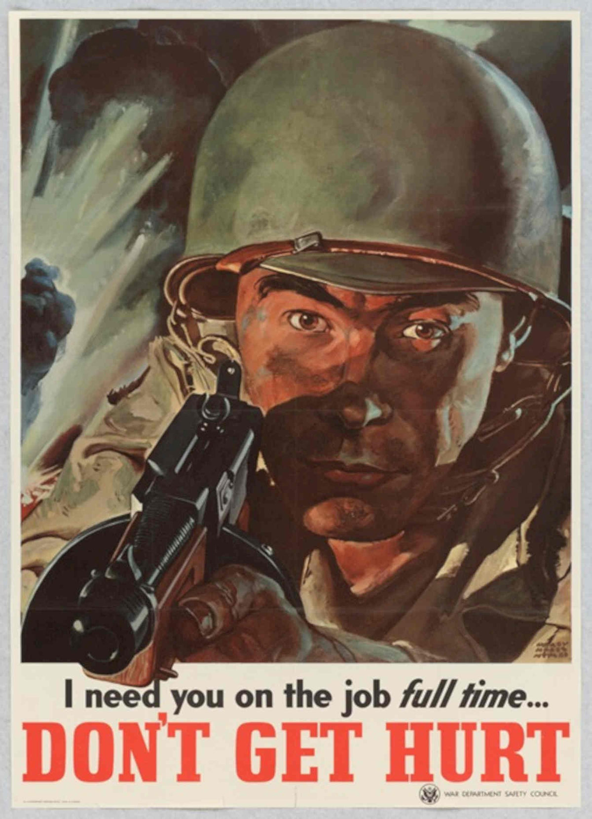 Ww2 Soldier Garand American World War II Advert Poster