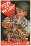 Ww2 Soldier Jeep American World War II Advert Poster