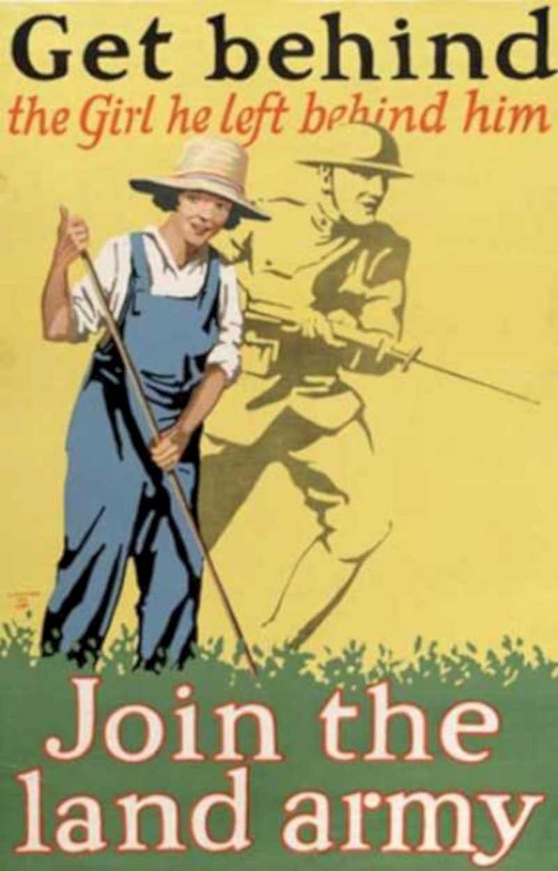 Wwi Girl Scythe Vintage Retro Advert Ads A4 Photo Print
