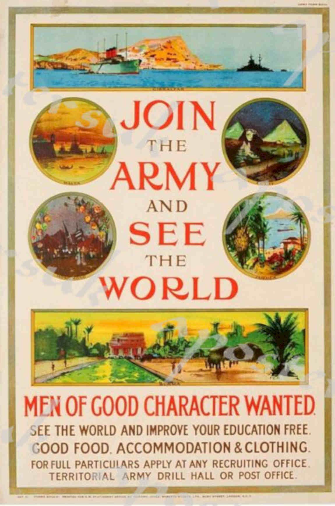 Wwi Malta Army Vintage Retro Advert Poster A4 Photo Print