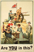 Wwi Recruitment Poster Vintage Retro Advert Poster A4 Photo Print