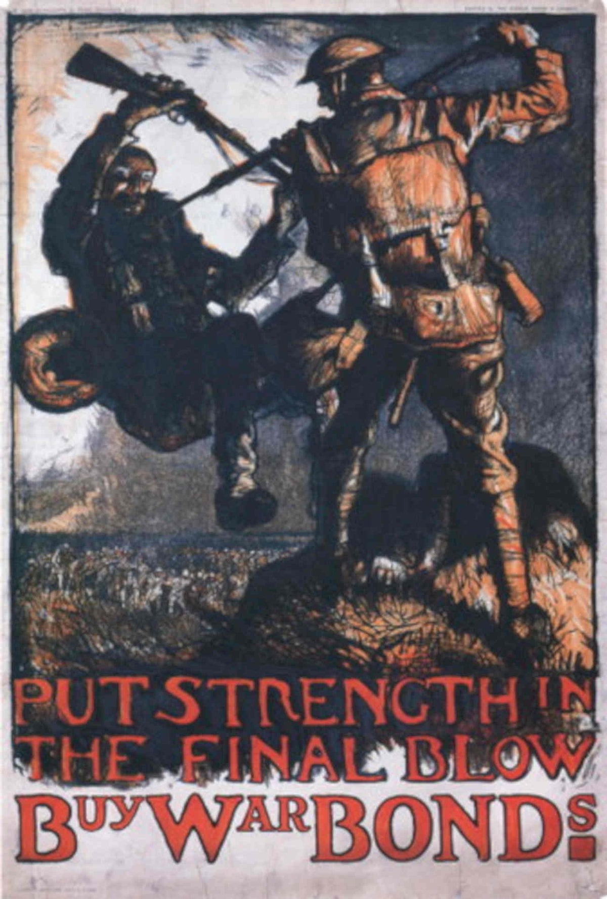 Wwi Soldier Battlefield 1940s Vintage Retro Advert Poster