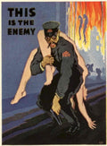 Wwi Soldier Enemy 1940s Vintage Retro Advert Poster