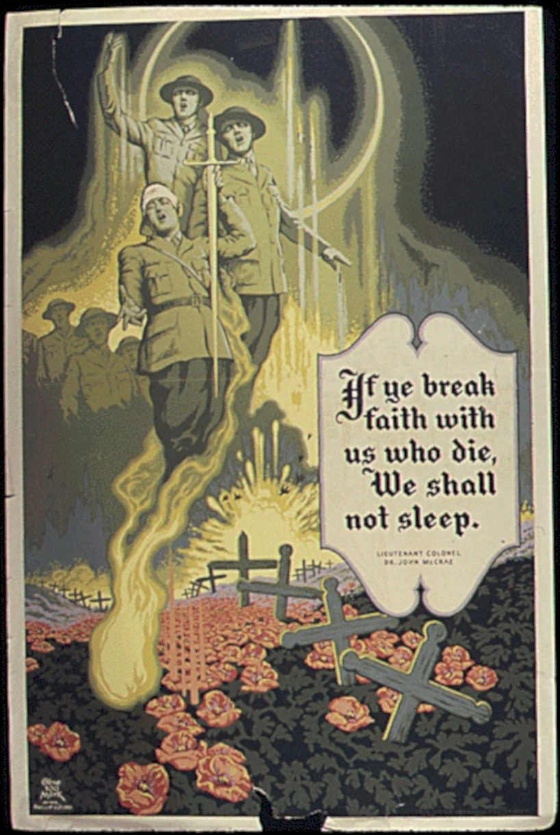 Wwi Soldiers Poppies Vintage Retro Advert Poster A4 Photo Print