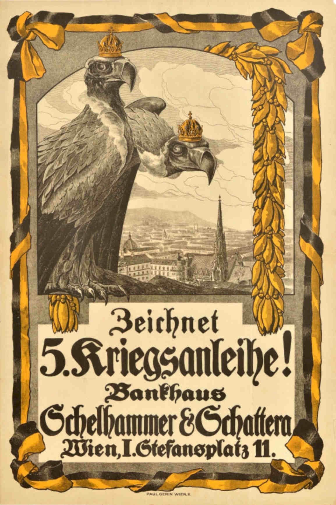 Wwi Vulture Vienna Vintage Retro Advert Poster A4 Photo Print