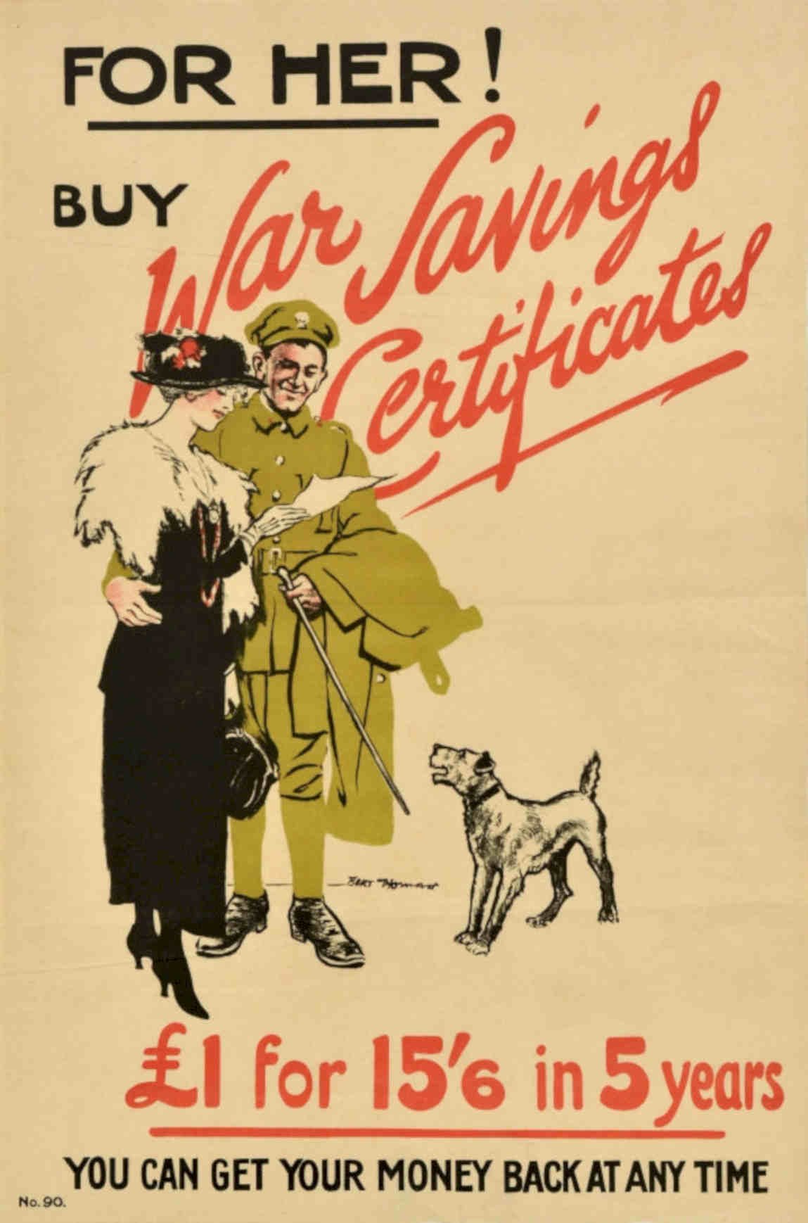 Wwi War Savings Vintage Retro Advert Poster A4 Photo Print