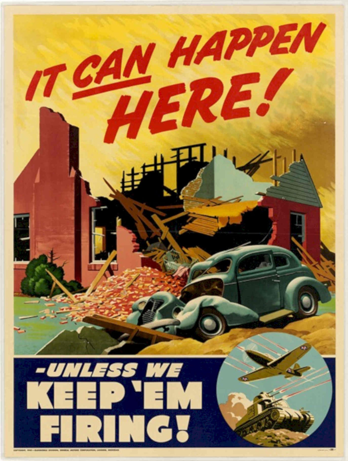 Wwii Attack House American World War II Advert Poster
