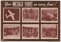 Wwii Metals Fight American World War II Advert Poster
