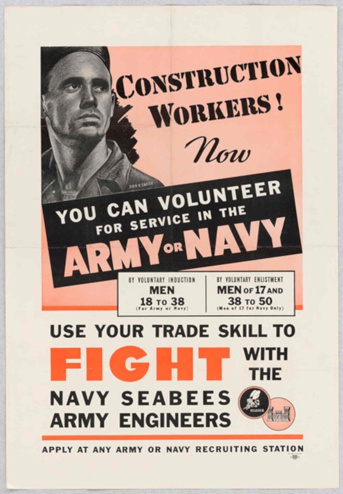 Wwii Recruitment Poster American World War II Advert Poster