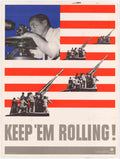 Wwii Rolling Soldiers American World War II Advert Poster