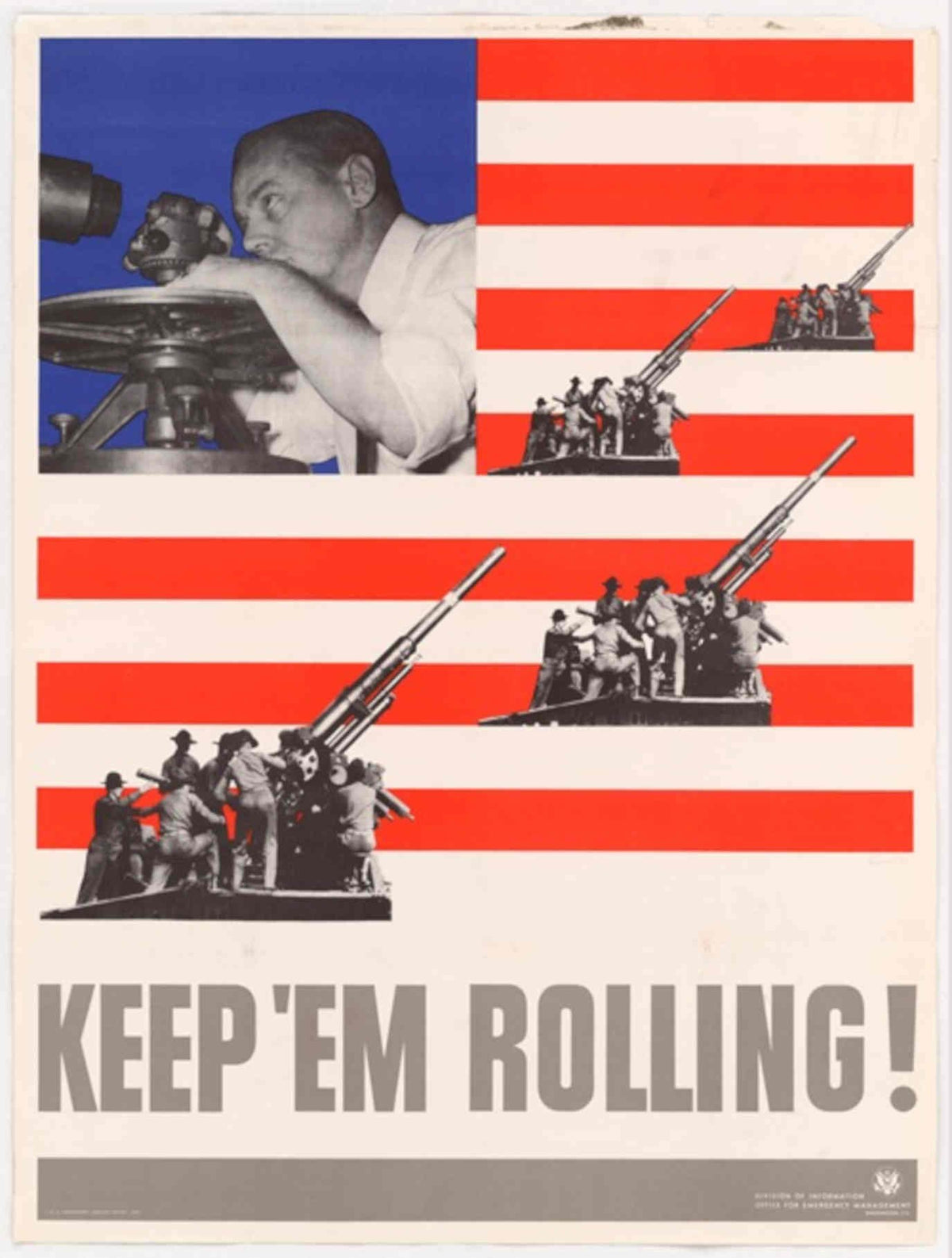 Wwii Rolling Soldiers American World War II Advert Poster