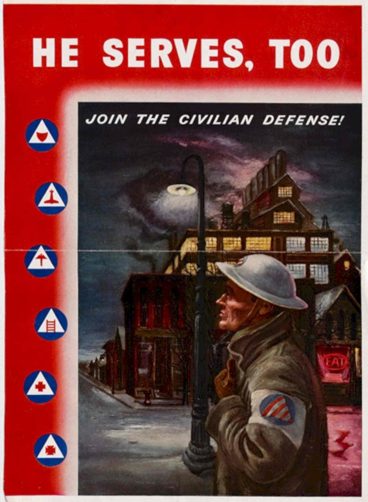 Wwii Soldier Defense American World War II Advert Poster