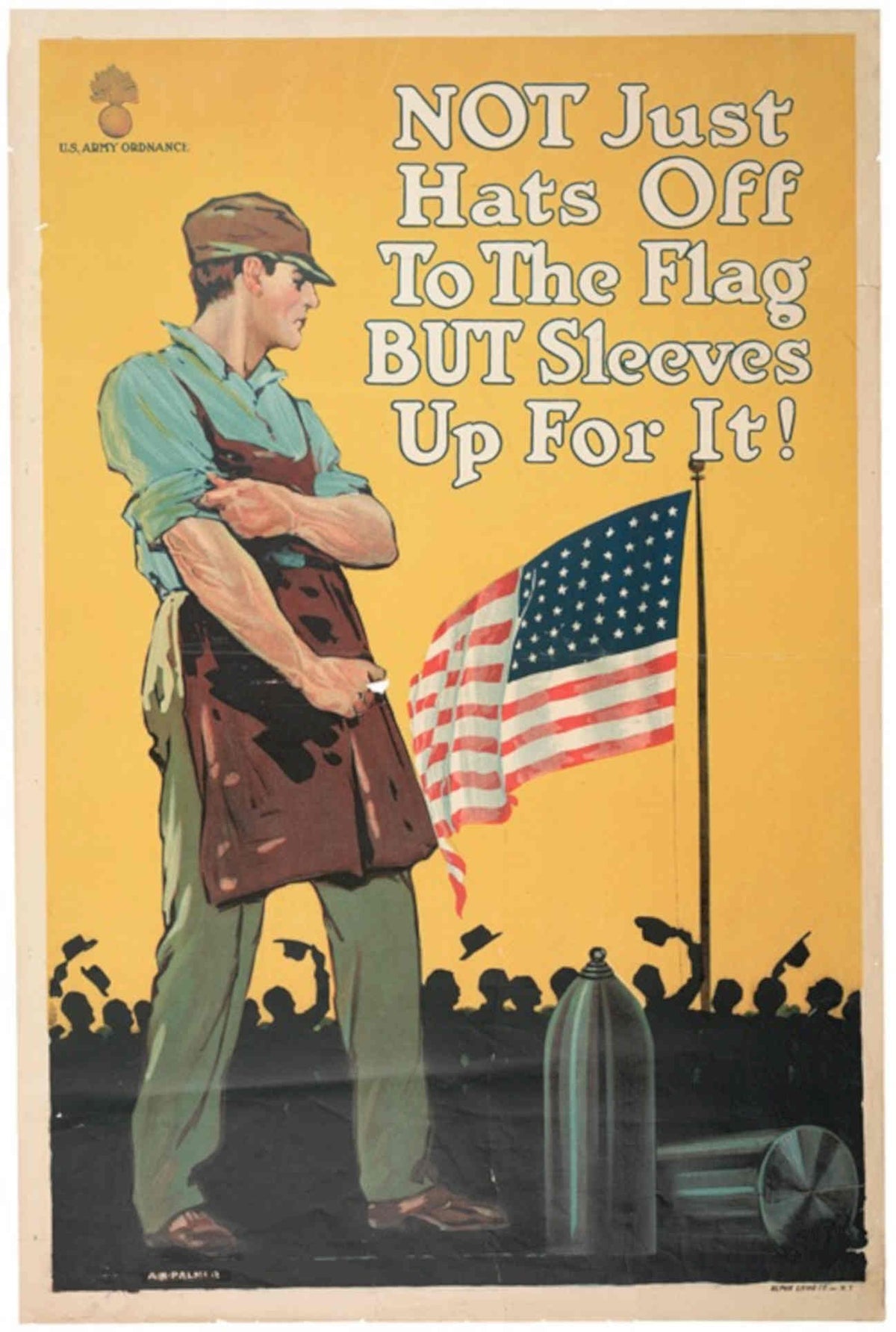 Wwii Soldier Flag American World War II Advert Poster