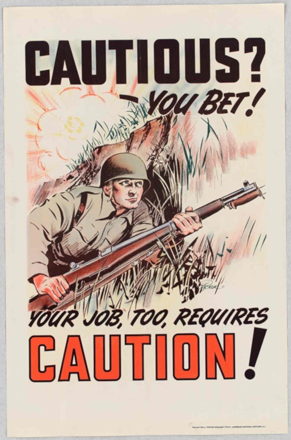 Wwii Soldier Trench American World War II Advert Poster