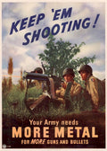 Wwii Soldiers Guns American World War II Advert Poster