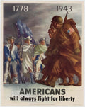 Wwii Soldiers Liberty American World War II Advert Poster