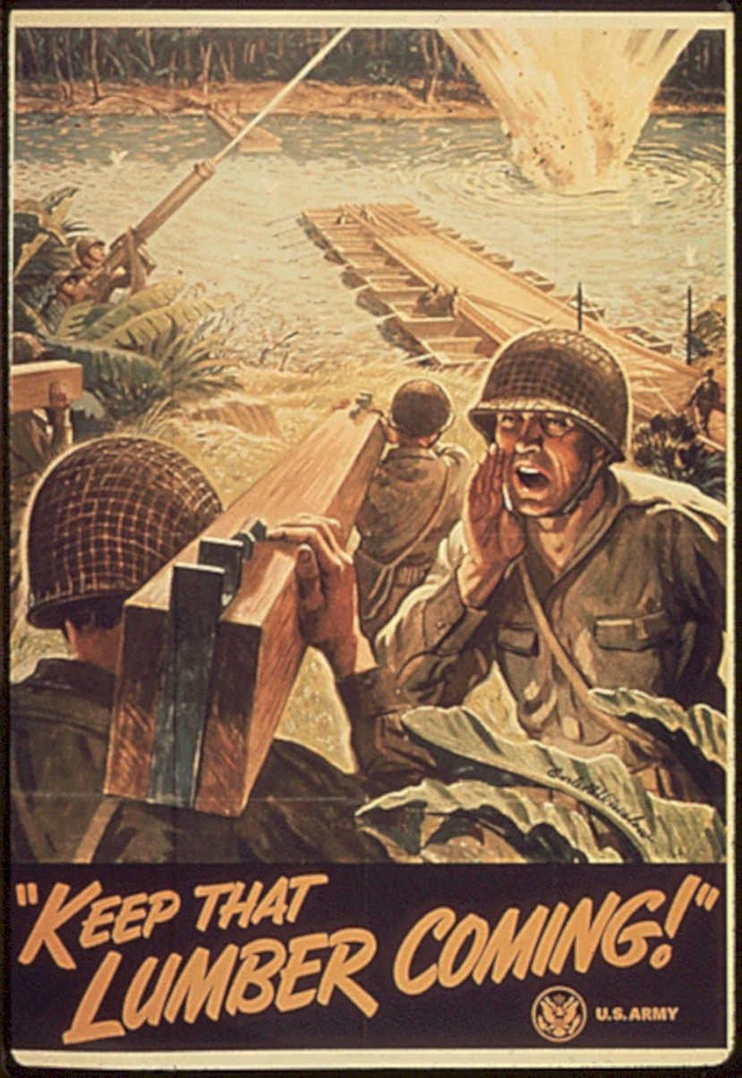 Wwii Soldiers Lumber 1 Vintage Retro Advert Poster A4 Photo Print