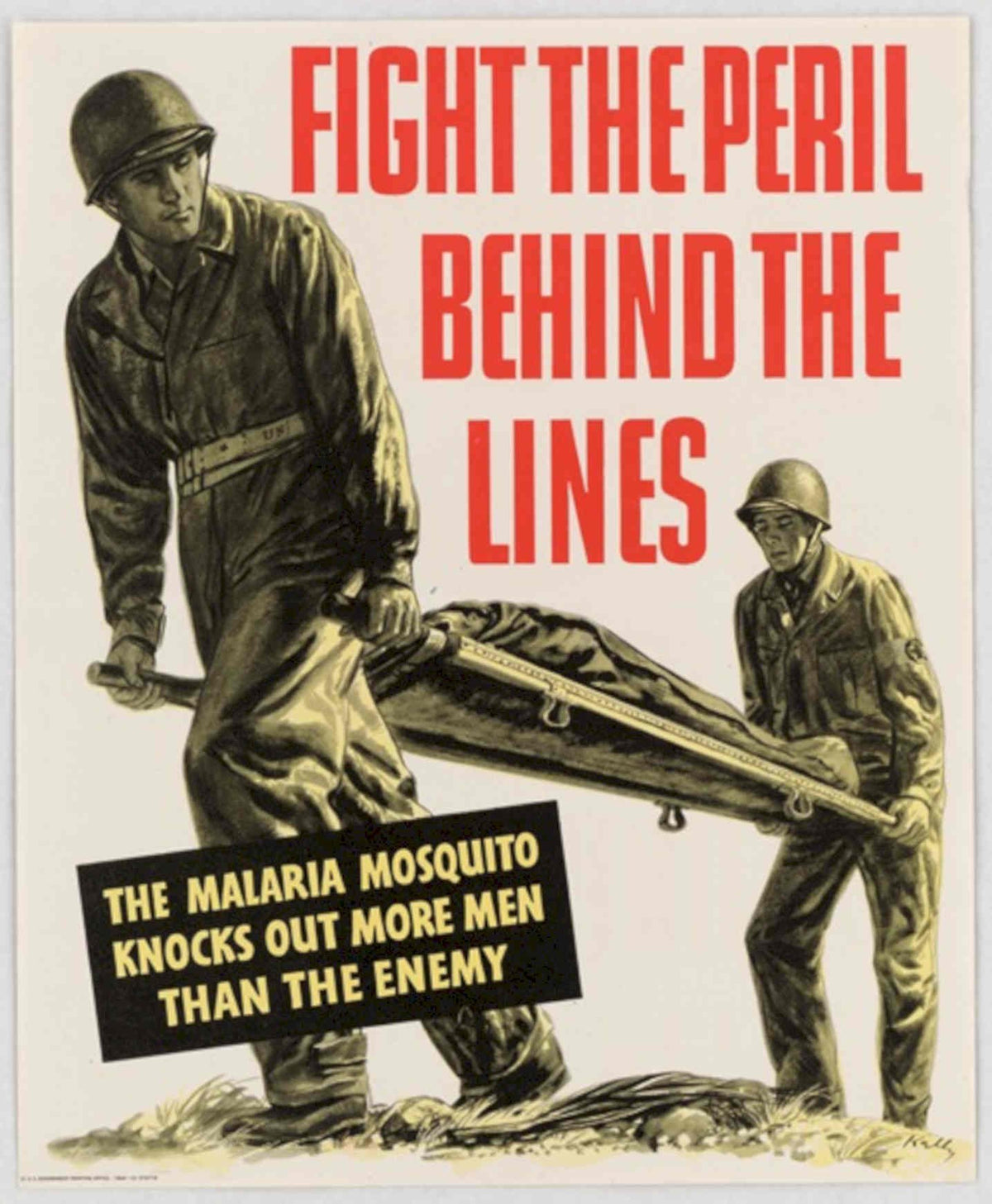 Wwii Soldiers Mosquito American World War II Advert Poster