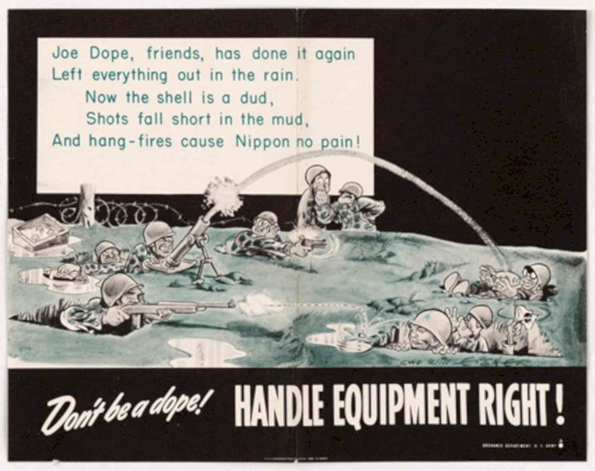 Wwii Soldiers Trench American World War II Advert Poster