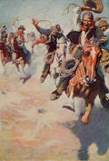 Wyeth Newell 39 1906 The wild race for dinner A4 Photo Print